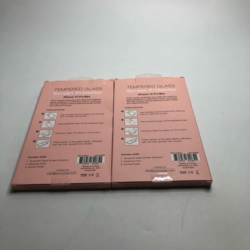 Two Primo Tempered Glass Screen Protector for iPhone 12 Pro Max